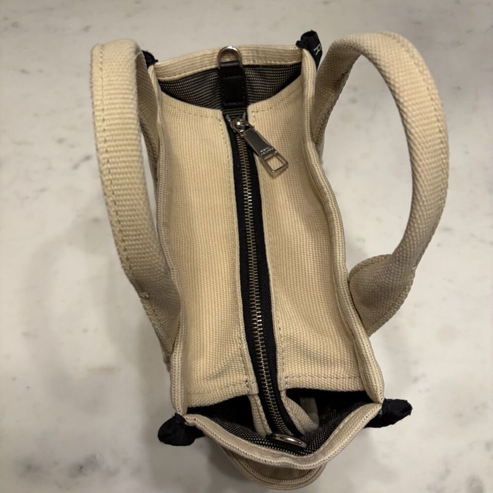 Marc Jacobs The Jacquard Small Tote Bag Warm Sand Beige Crossbody M0017025 - Picture 10 of 16
